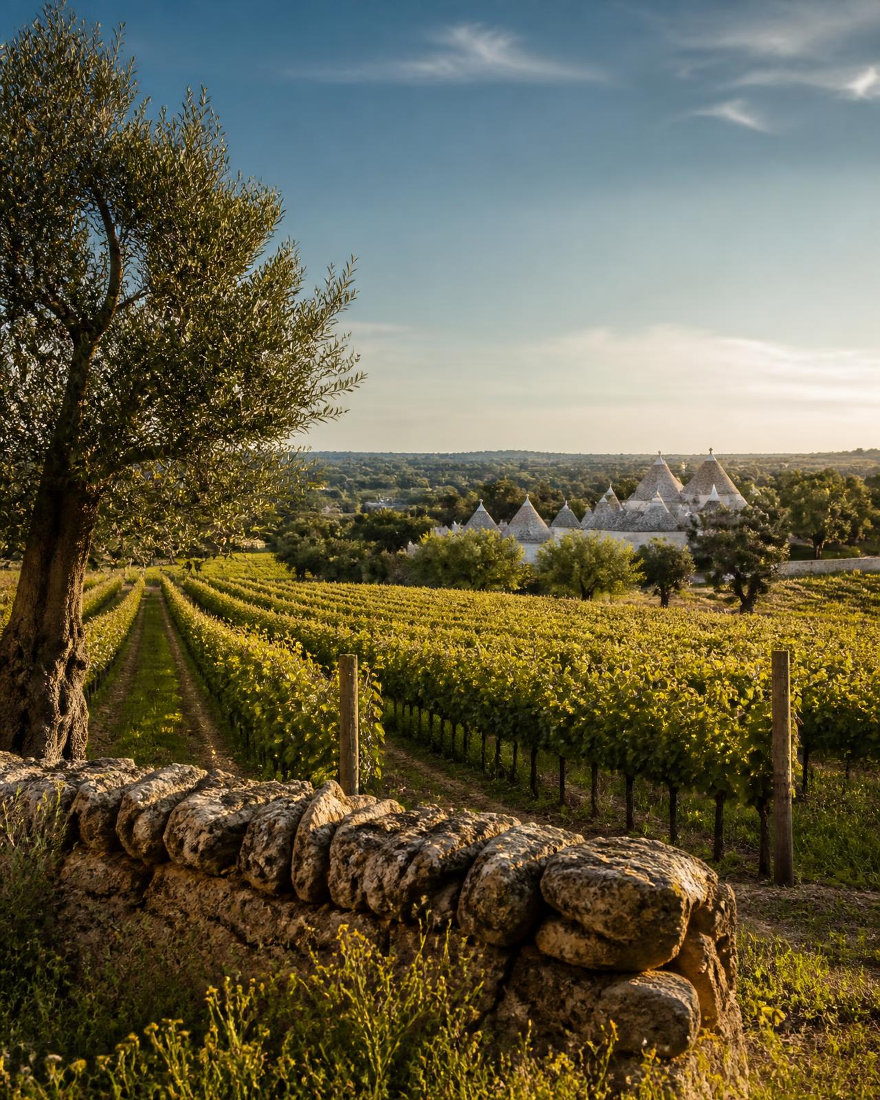 Puglia vineyard landscape